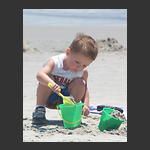 Fun in the sand at Fort Macon Beach