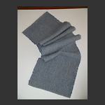 22 shaft point twill threading scarf with grey warp and grey lace weft in diamond shapes
